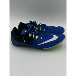 Nike Zoom Rival  Track & Field Blue Neon Green Lightweight Racing Shoes 9.5